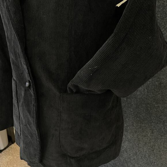 Vintage Kathy Davis Black Corduroy Blazer Women’s 10 Button Front Jacket Lined - Picture 10 of 13